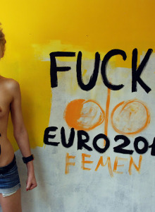 Femen tried to steal UEFA cup